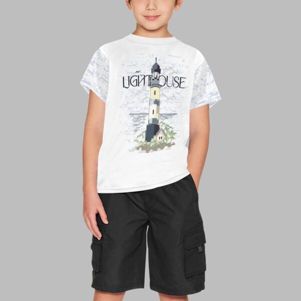 Big Boys' All Over Print Crew Neck T-Shirt(T40-2)